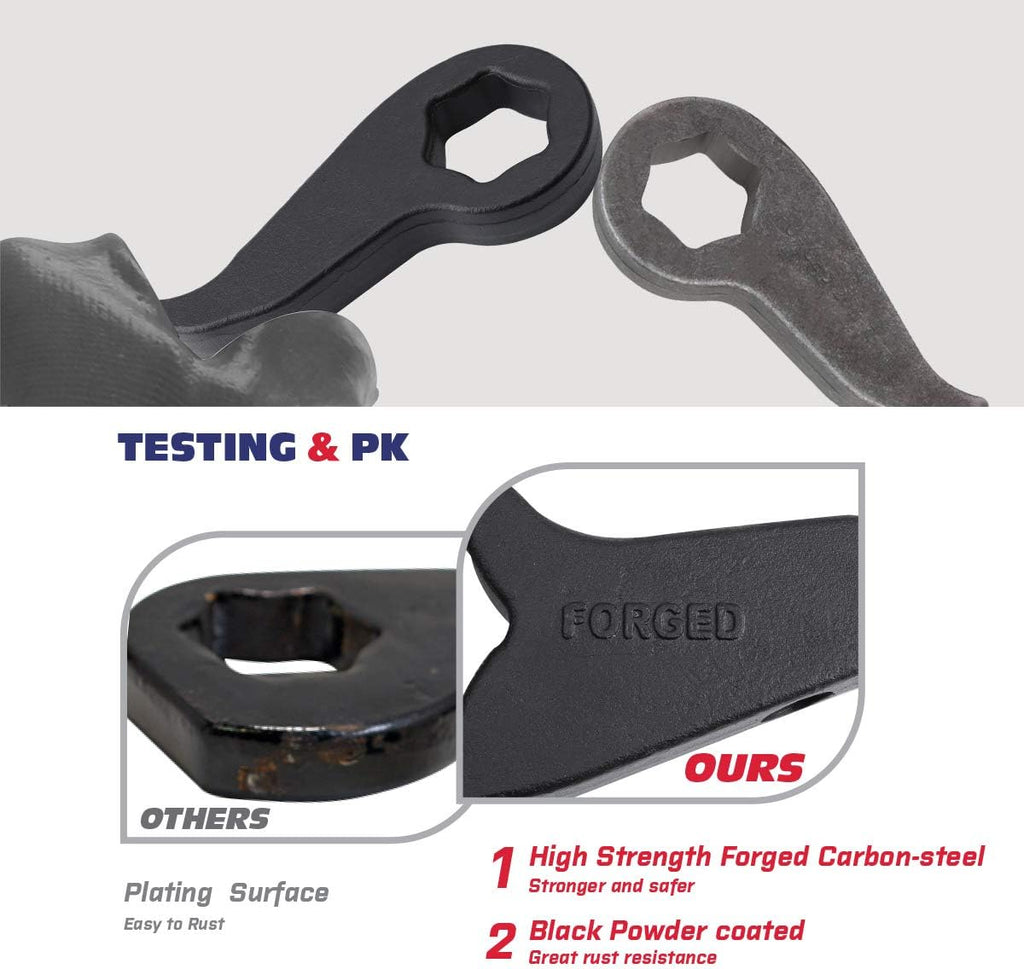 Forged Torsion Bar Key, Adjustable 1"-3" Truck Front Suspension Level, 4WD 8 Lug Pack of 2 W9378