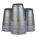 200 Bulk Plastic Cups 12 oz Silver P1449