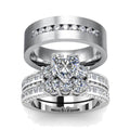 Sterling Silver Diamond Wedding Ring Set O55903