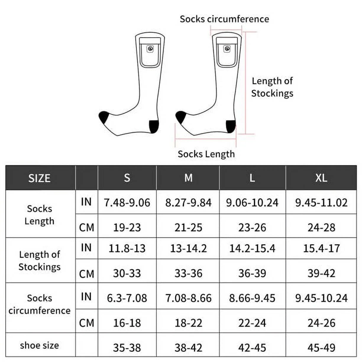 Heated Socks with Rechargeable Battery X8353