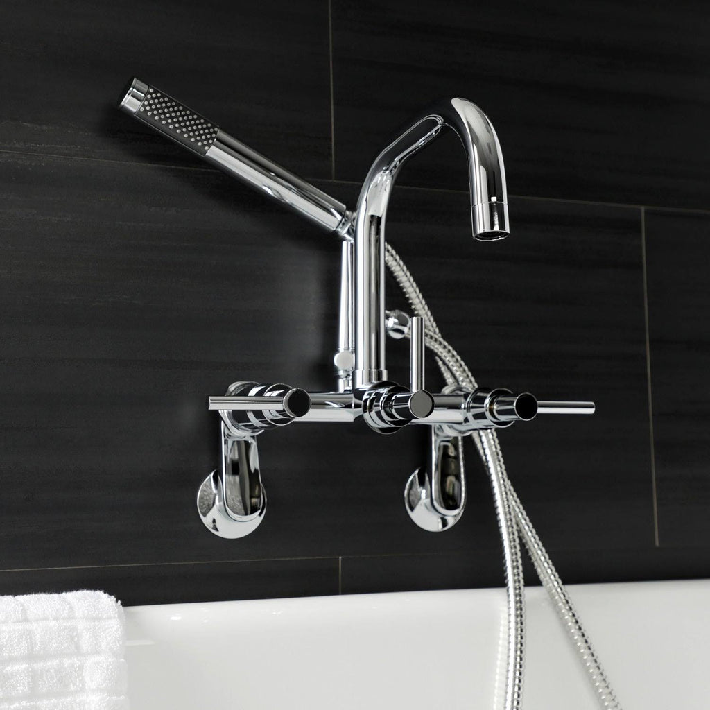 Brushed Nickel Wall Mount Clawfoot Tub Faucet P116952