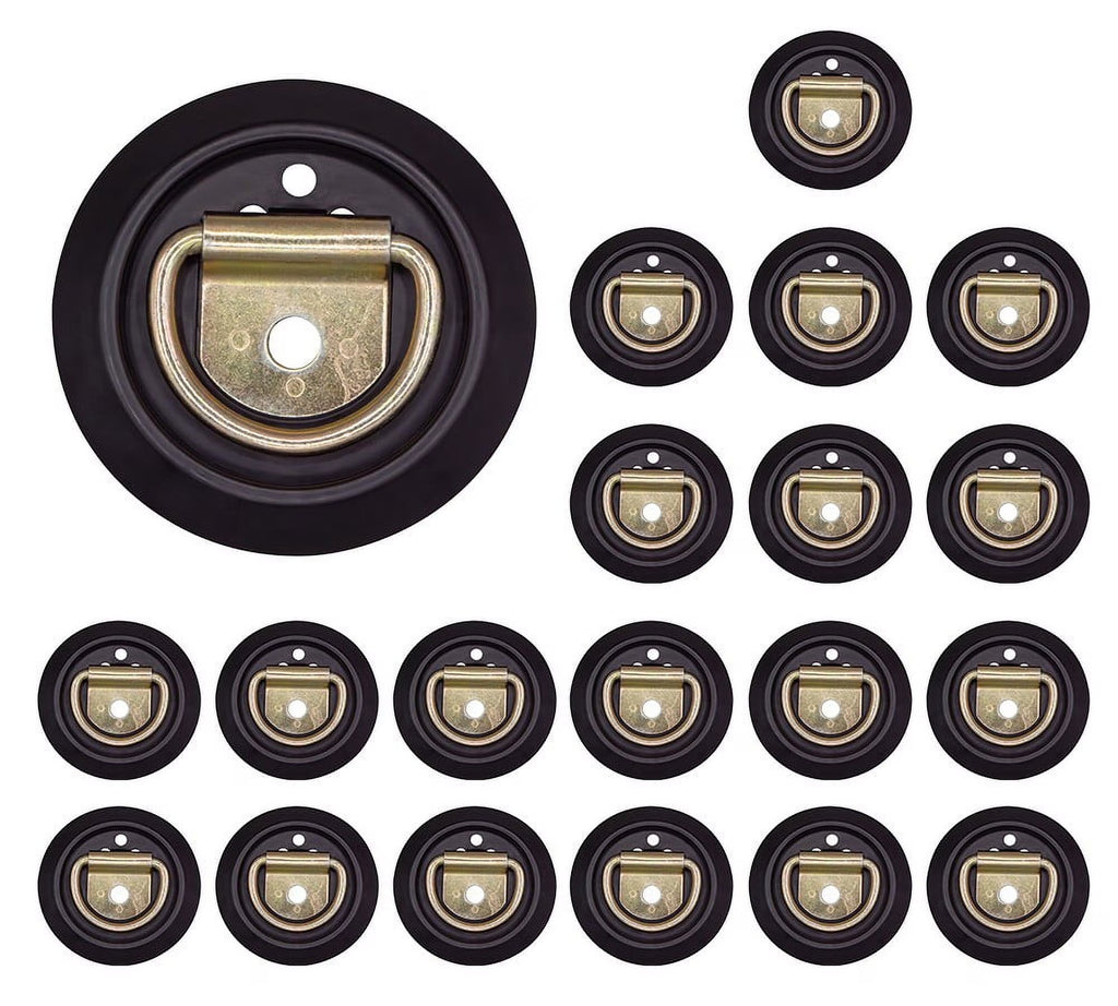 20 Pack Recessed D-Ring Tie-Down Anchor with Plastic Pan Fittings Q945284