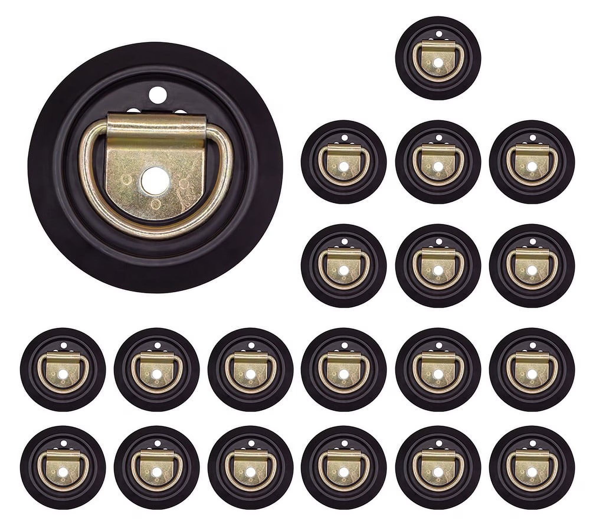 20 Pack Recessed D-Ring Tie-Down Anchor with Plastic Pan Fittings Q945284