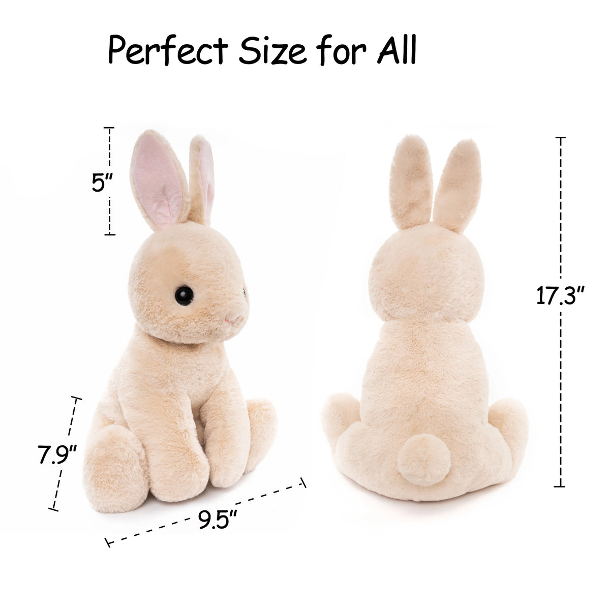 Beige Soft Rabbit Plush Toy, 17.3 inches P990285
