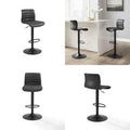 Black Full Back Metal Frame Bar Height Swivel Bar Stool Z8521