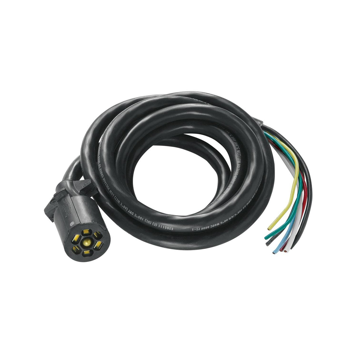 7-Way Molded Trailer End Connector with 8 ft. Cable V734