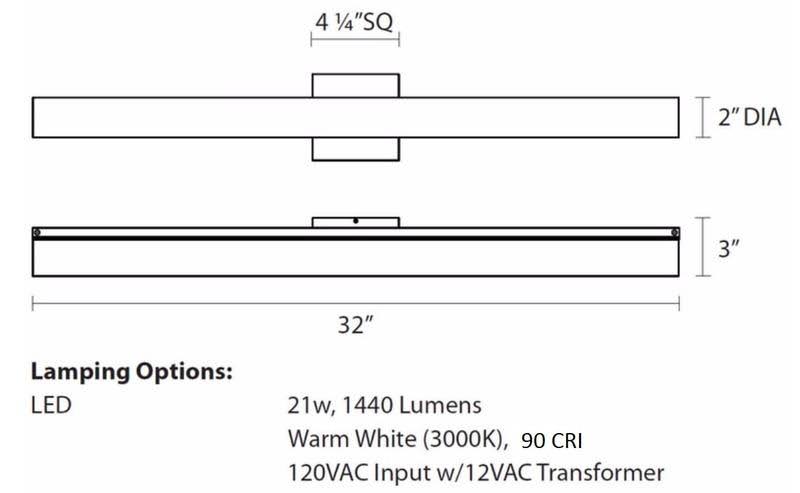 Satin Nickel LED Bath Bar Y948860
