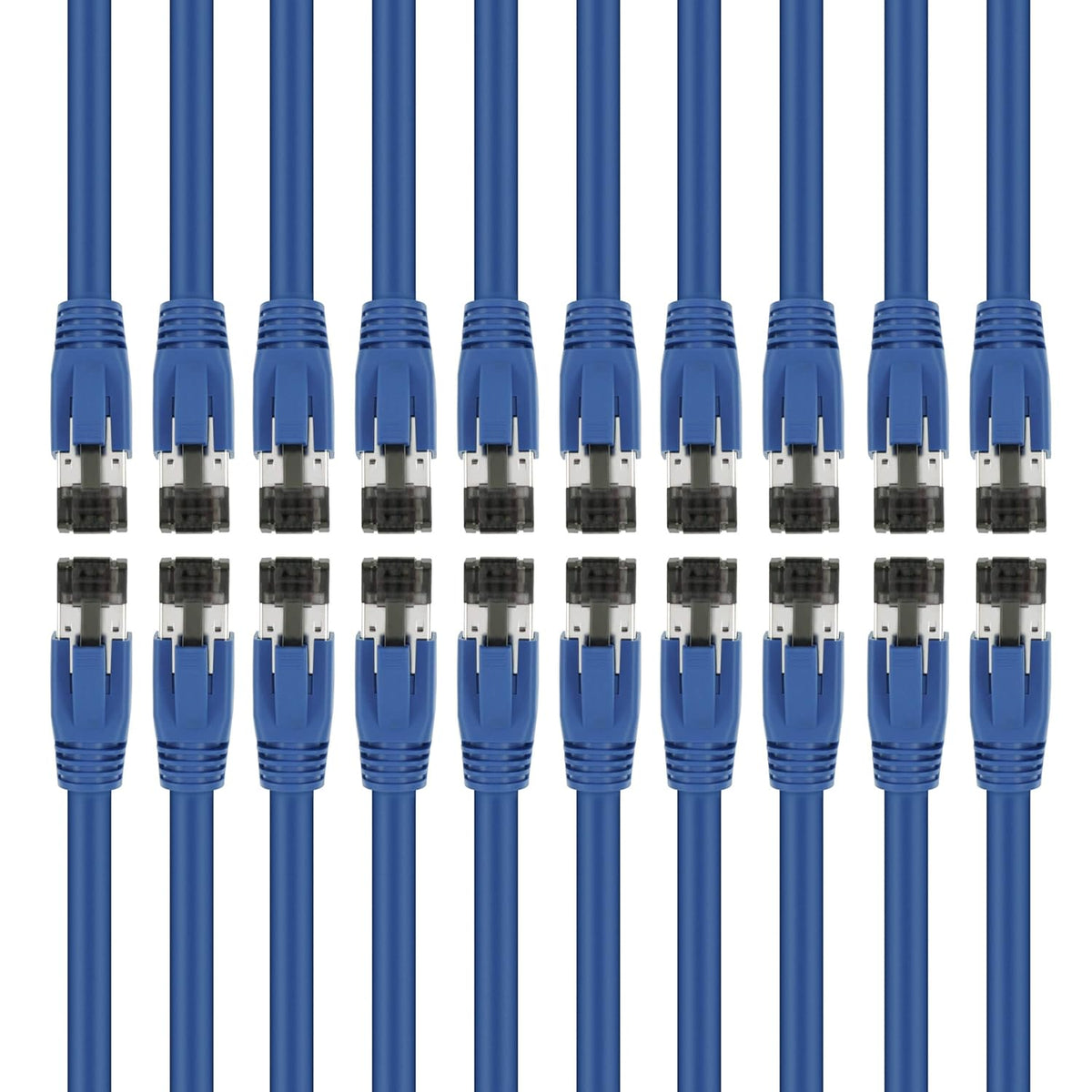 Cat8 Ethernet Cable S/FTP 5ft 10 Pack Blue 24AWG Patch Cable L374882