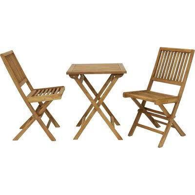 Teak 3 Piece Bistro Set Y91120