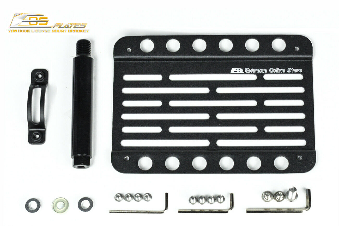 Front Bumper Tow Hook License Plate Relocator Mount Bracket I993