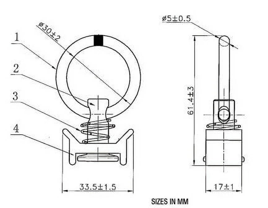 14 Pc Tie Down Kit with Aluminum L-Track, Stainless Steel Ring, Ratchet Strap Q763151