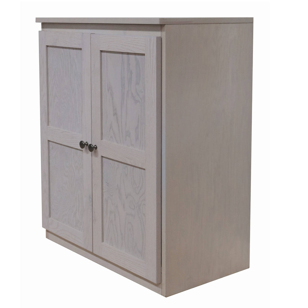 Coastal White 36 inch Storage Cabinet with 2 Shelves W7275