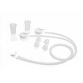 Spare Parts Kit for Breast Pump Includes: (4) Valves, (2) Silicone Tubing, (2) Silicone Diaphragms, (2) Adapter Caps, (1) Tubing Adapter G53578