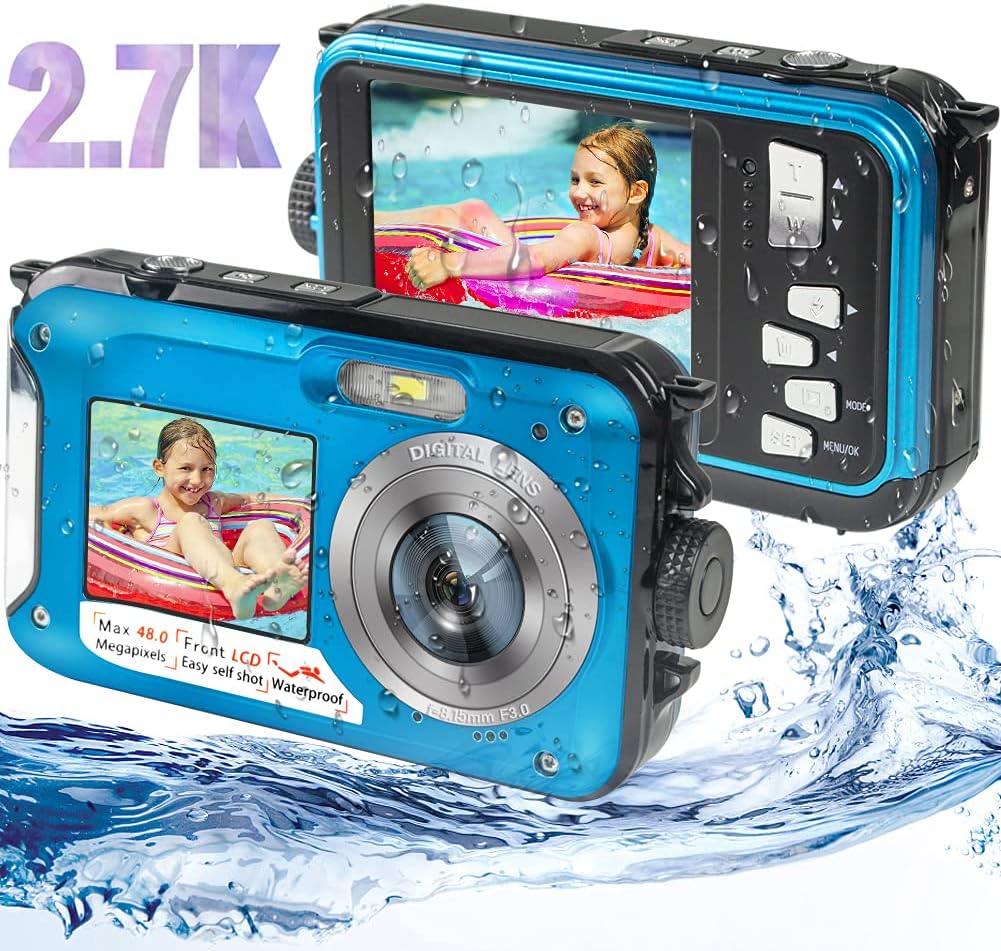 Waterproof Digital Camera 2.7K 48MP with Dual Screen F67460
