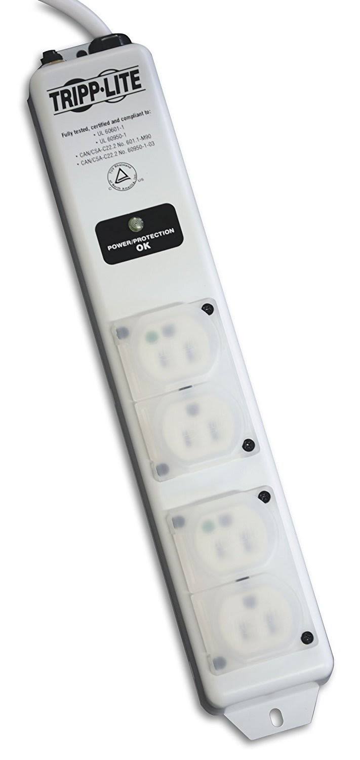 Metal 4 Outlet Surge Protector Power Strip J5528