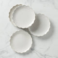 French Perle Scallop 4-Piece Accent Plate Set J329