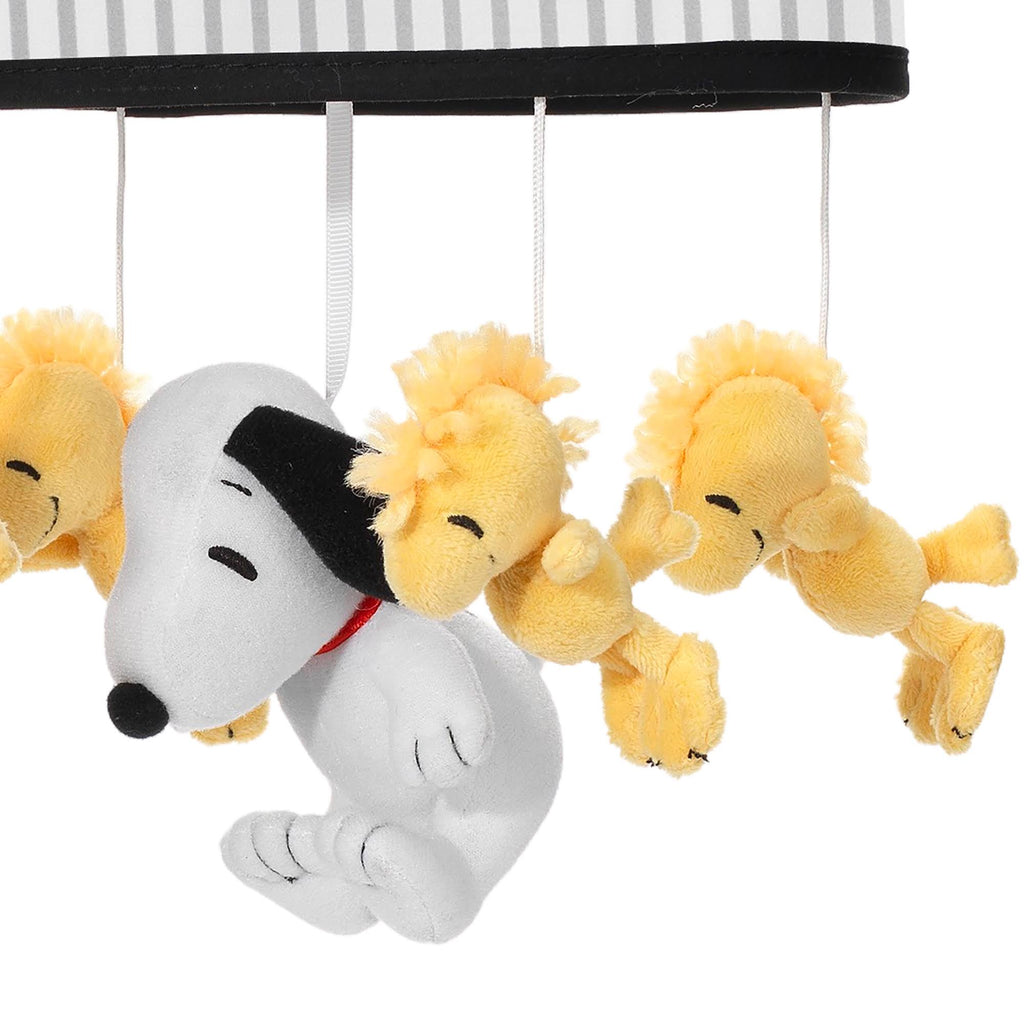 Classic Snoopy Musical Baby Crib Mobile Soother Toy - Black/Yellow O985