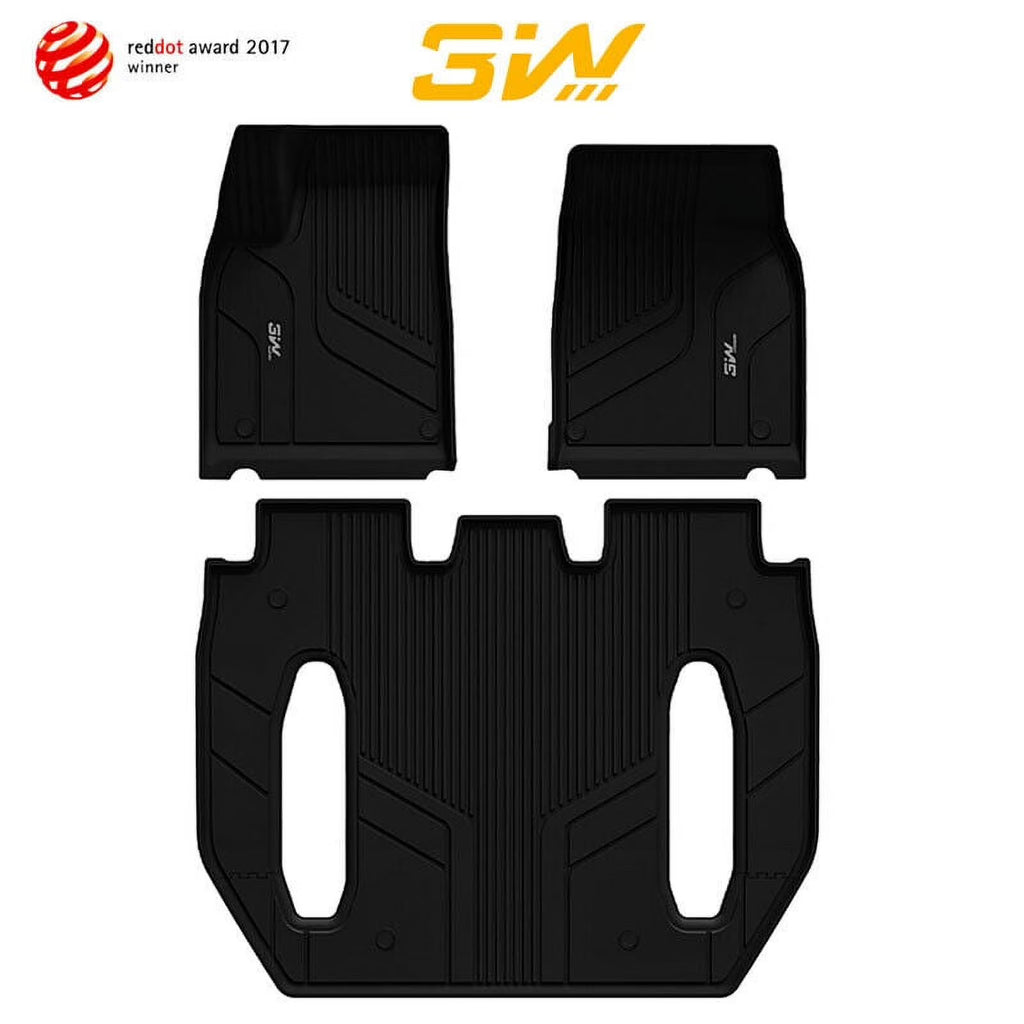 Custom Fit Floor Mats for Tesla Model X 6 Seat 1-3 Rows 2021-2023 All Weather TPE Full Set R4987