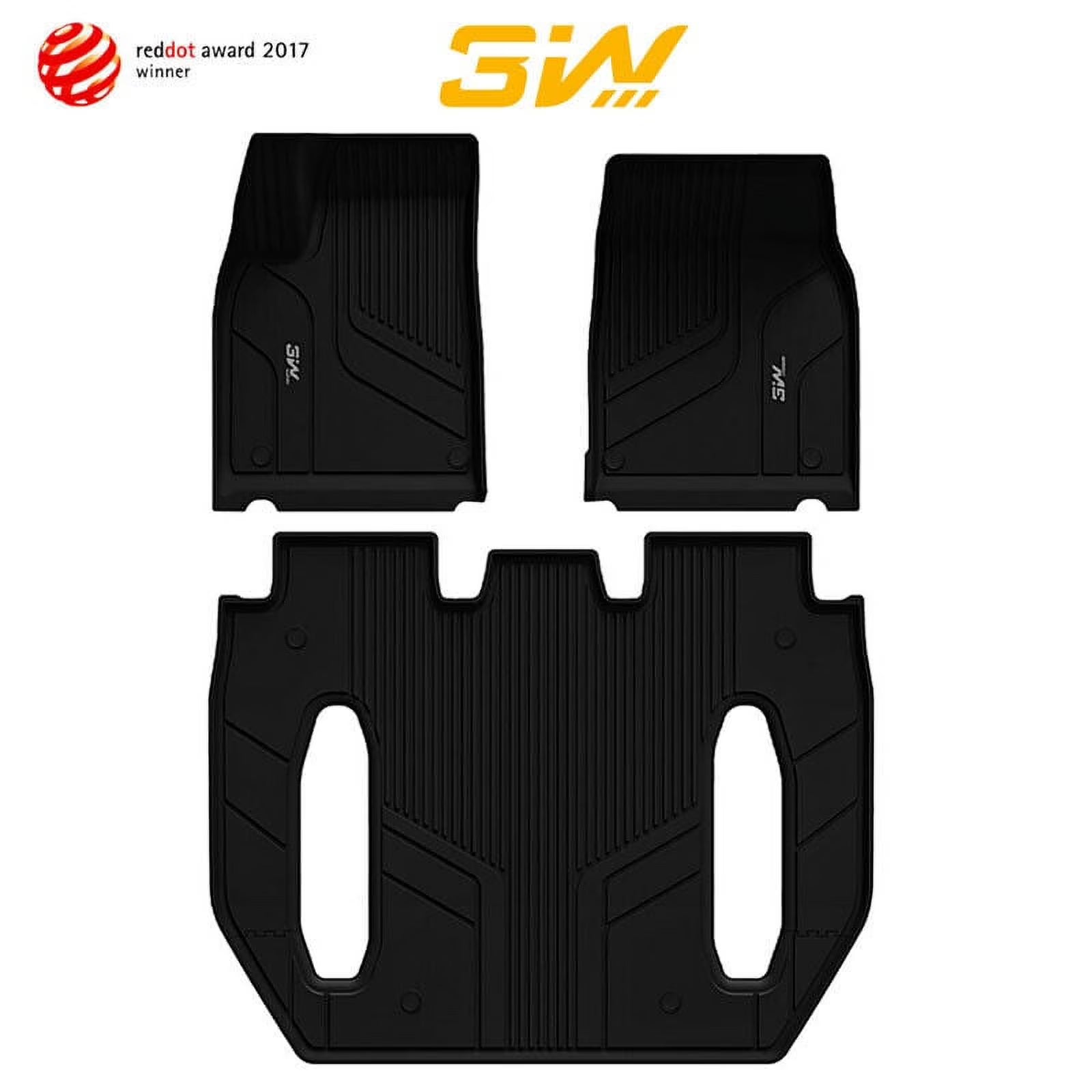 Custom Fit Floor Mats for Tesla Model X 6 Seat 1-3 Rows 2021-2023 All Weather TPE Full Set R4987