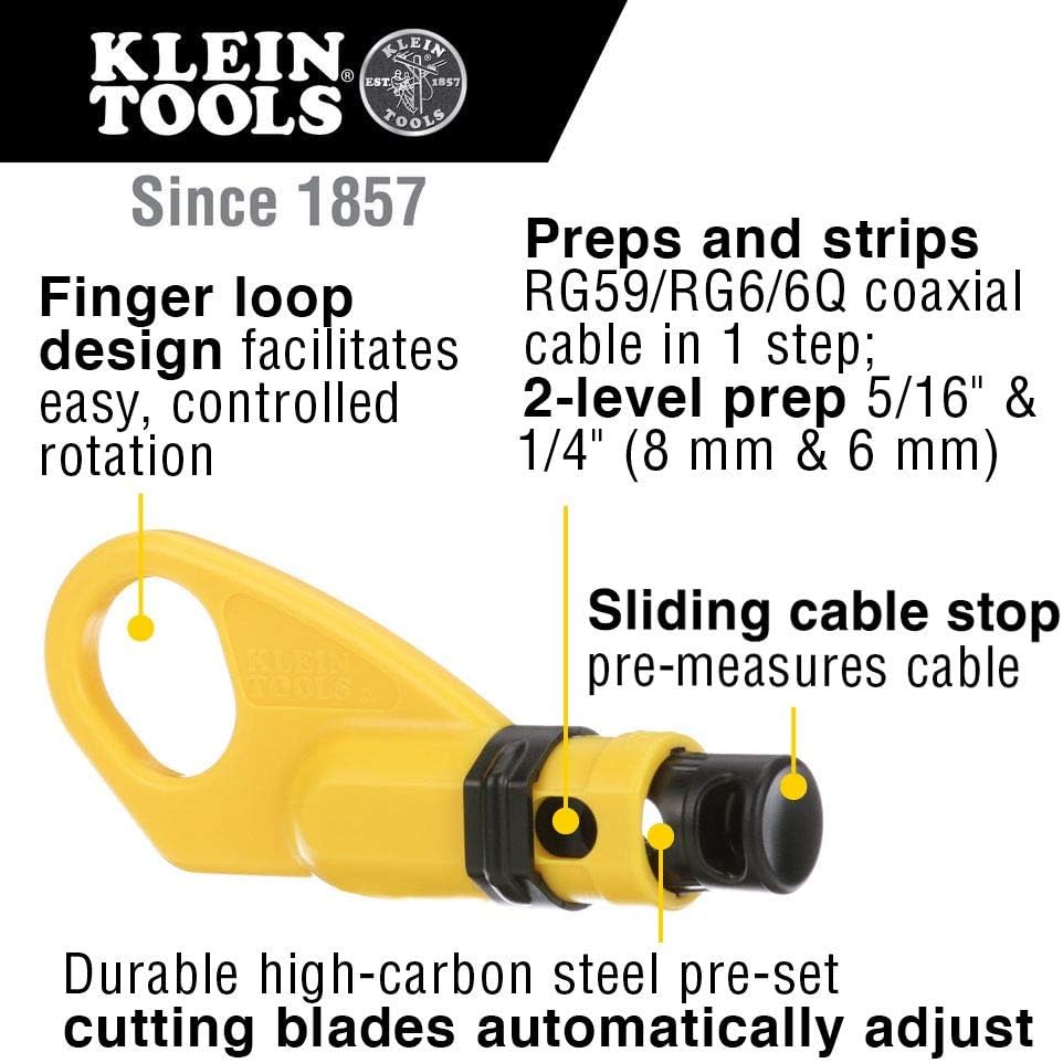 Coax Installation Kit with Crimp Tool, Cable Cutter, Stripper and F Connectors with Storage Bag P8734
