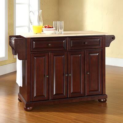 Vintage Mahogany Kitchen Island Q16791