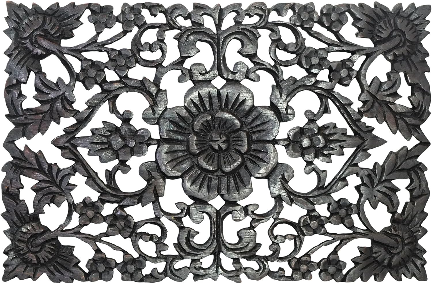 Hand Carved Teak Wood Wall Art 18 x 12 F234956