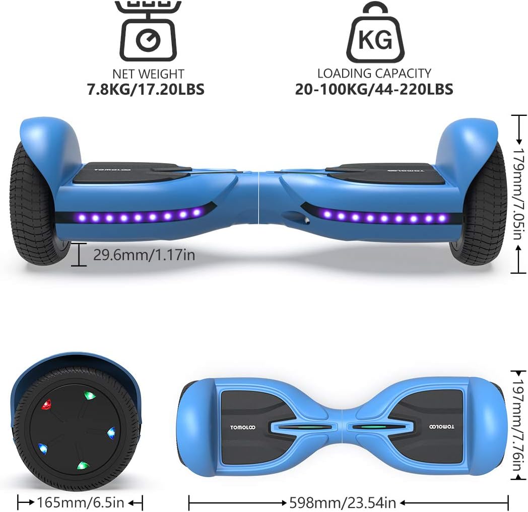 6.5 Inch Two-Wheel Hoverboard with Bluetooth and Lights G723457