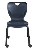 Black Frame Contemporary Chair with Casters X4029