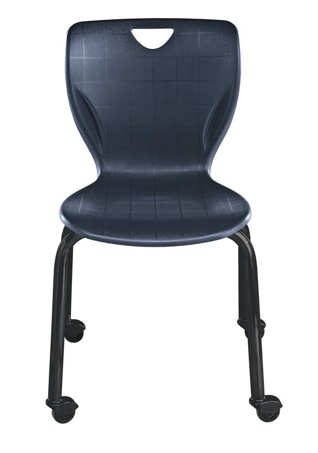 Black Frame Contemporary Chair with Casters X4029