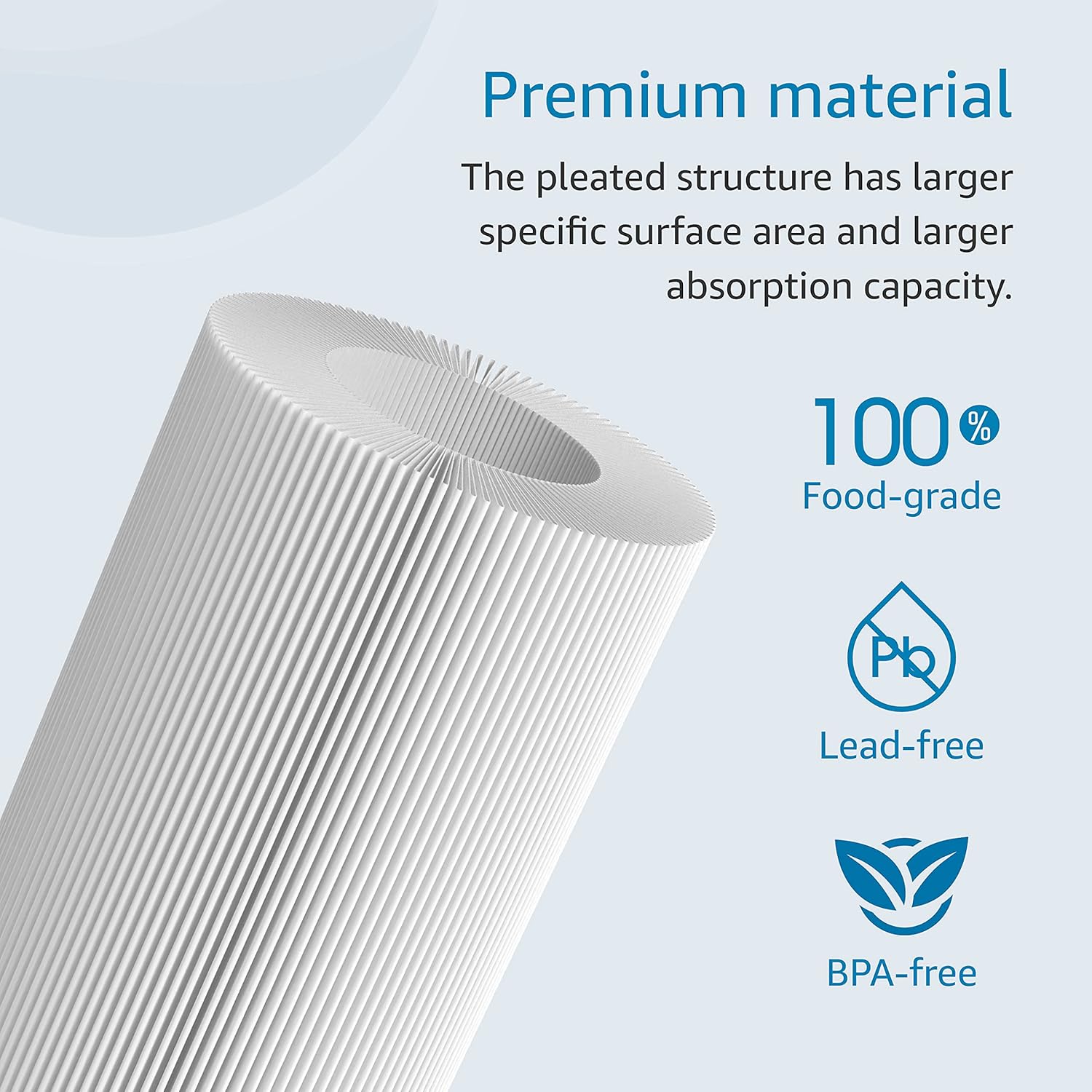 10 x 4.5 Whole House Pleated Sediment Filter, Pack of 4 B628745