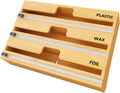 3 in 1 Bamboo Wrap Dispenser with Cutter and Labels, Pack of 2 V2020