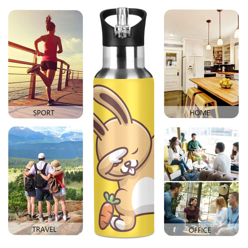 Stainless Steel Vacuum Insulated Water Bottle with Straw Lid 20 OZ R623