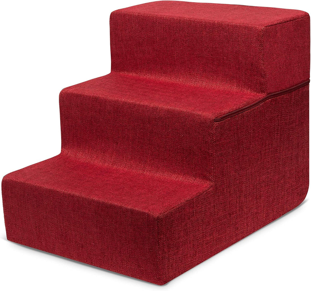 Ash Gray Linen 3-Steps Pet Stairs Pack of 2 T7148