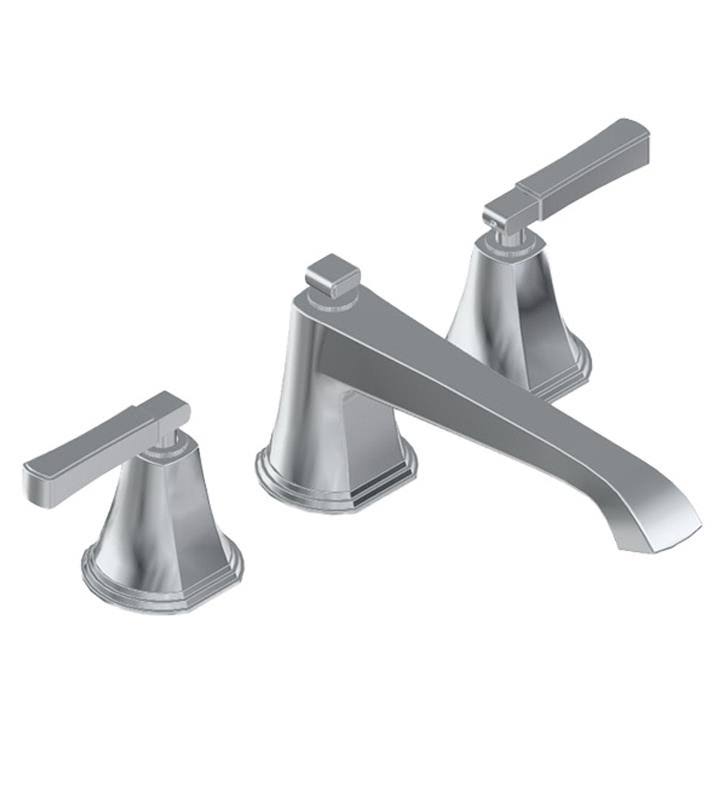 Double Handle Widespread Roman Tub Faucet in Unfinished Brass Trim Z614175