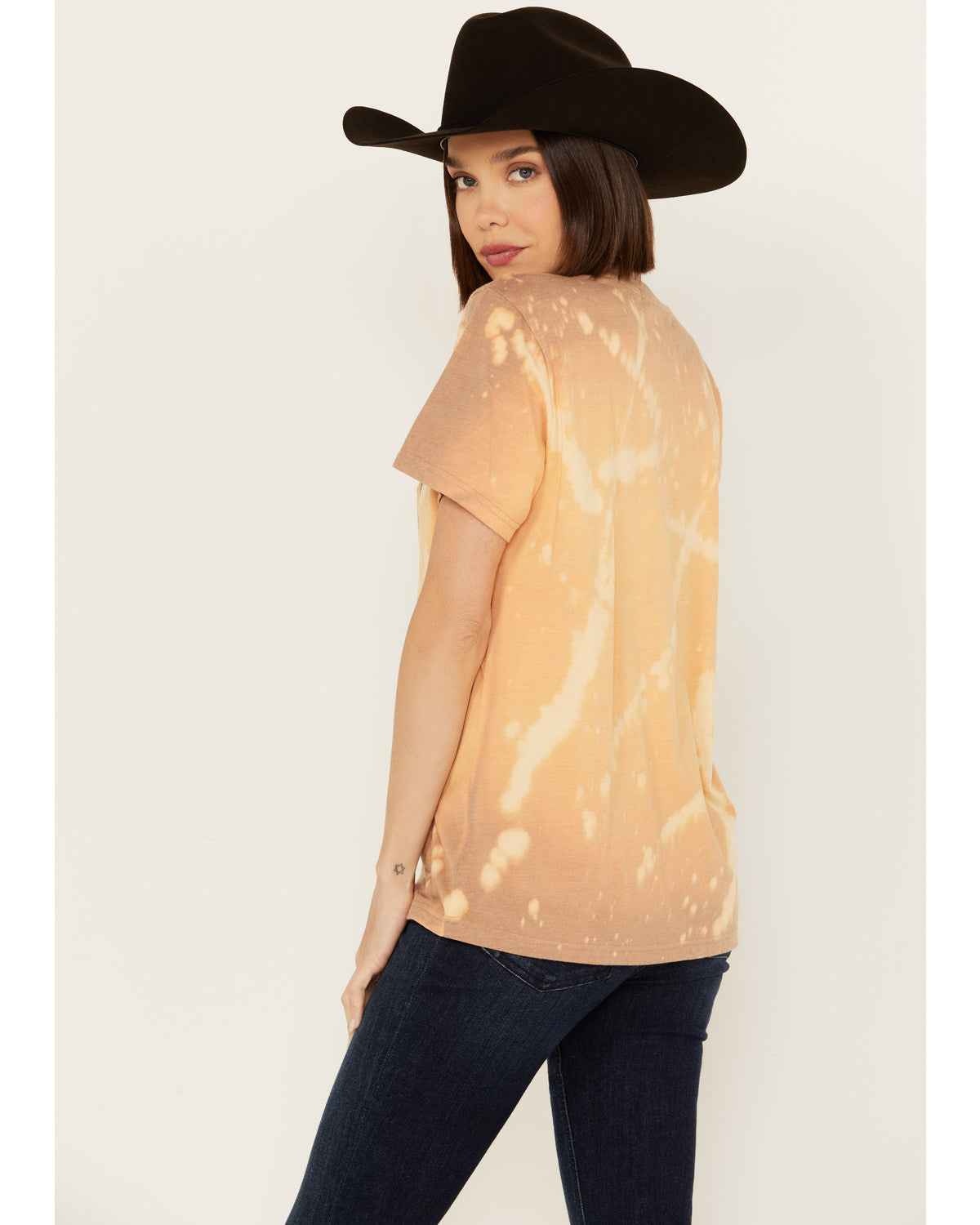 Bleachwash Studded Cowboy Graphic Tee Brown X-Large R700816