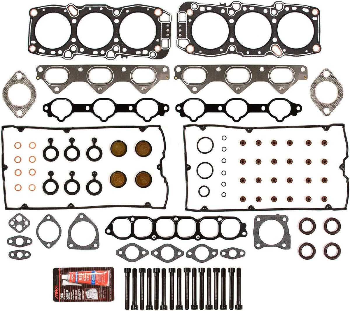 Head Gasket Set Intake Exhaust Valves for 3.0 6G72 N221