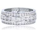 Sterling Silver Cubic Zirconia Eternity Band X585