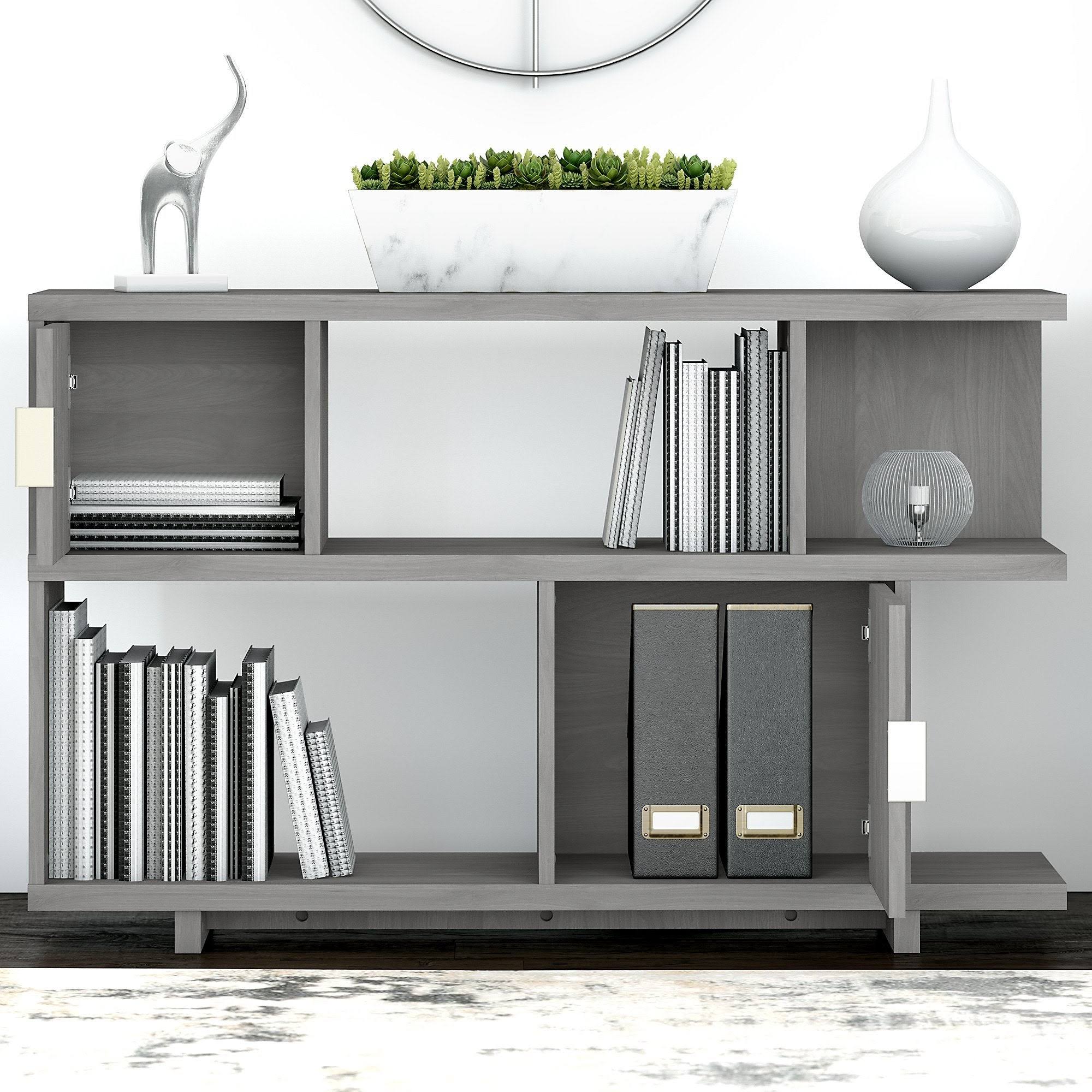 48W Writing Desk with Low Bookcase P89061