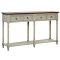 Brown Antique Gray 2 Drawer Console Table N33402