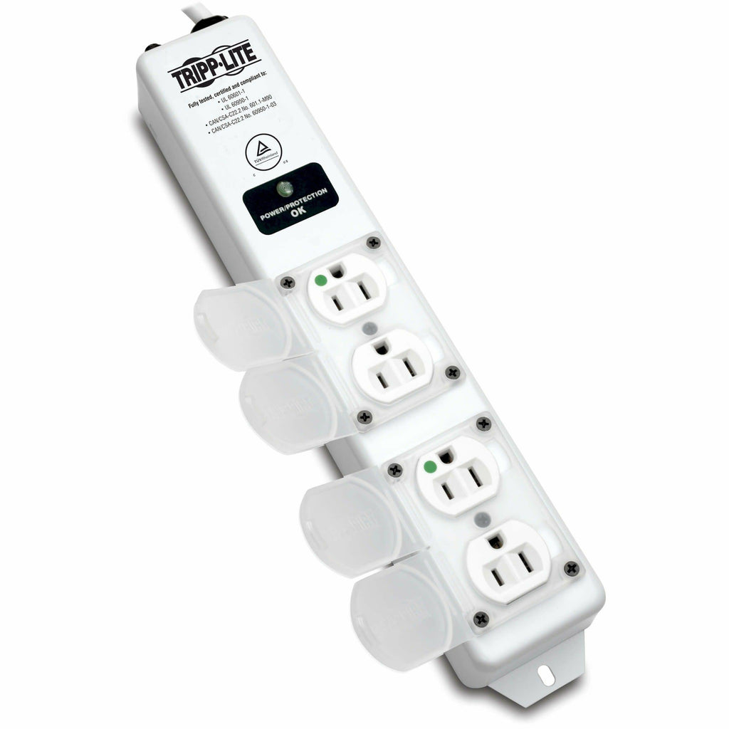 Metal 4 Outlet Surge Protector Power Strip J5528