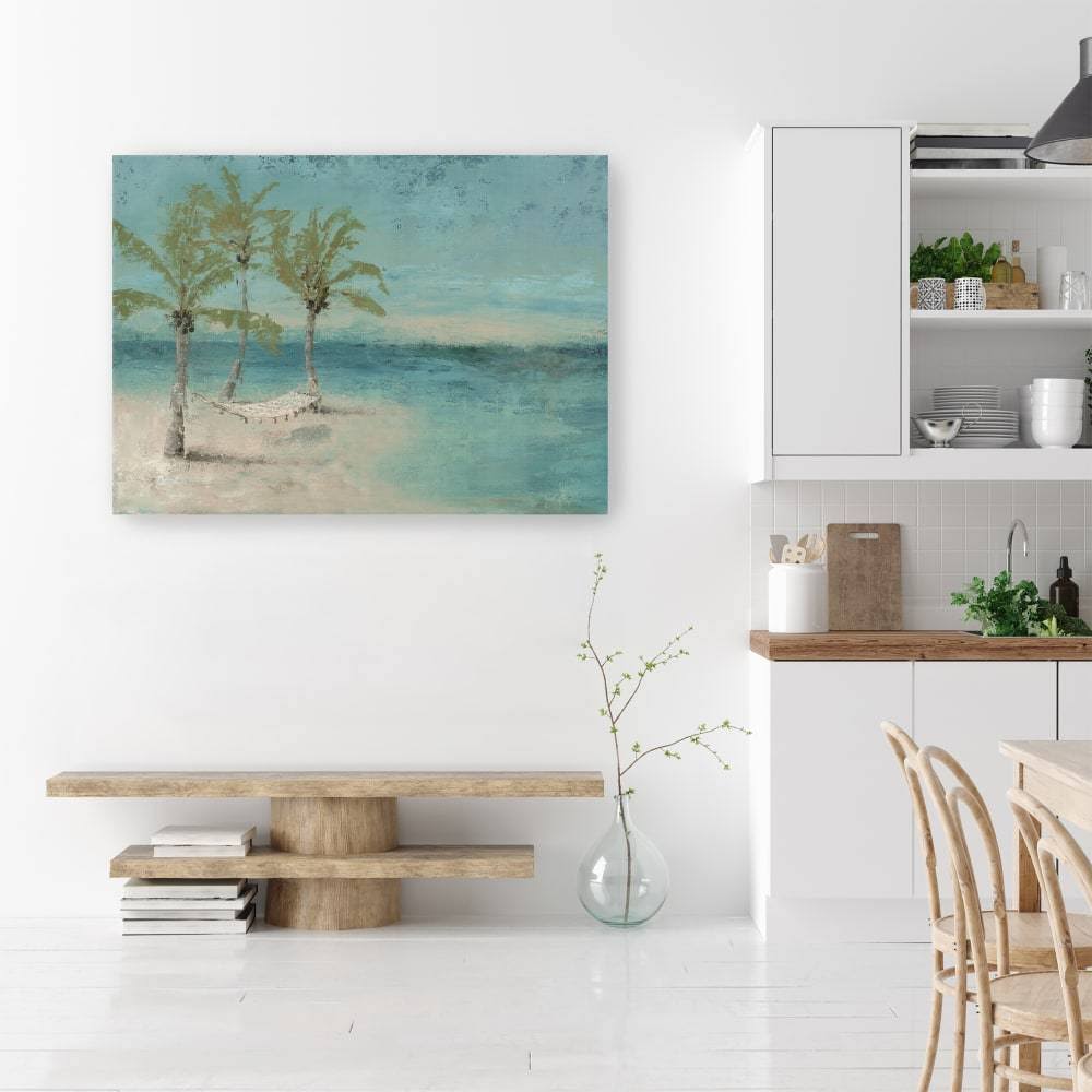 Teal Canvas Giclee 40x22 x 30x22 Polyester A3770