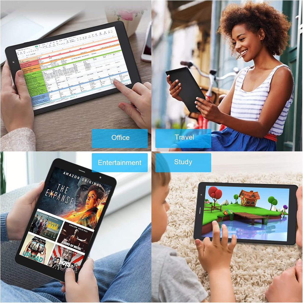 Android 11.0 16GB Storage 128GB TF Expansion 8 inch IPS HD Touchscreen Tablet, Pack of 2 D9559