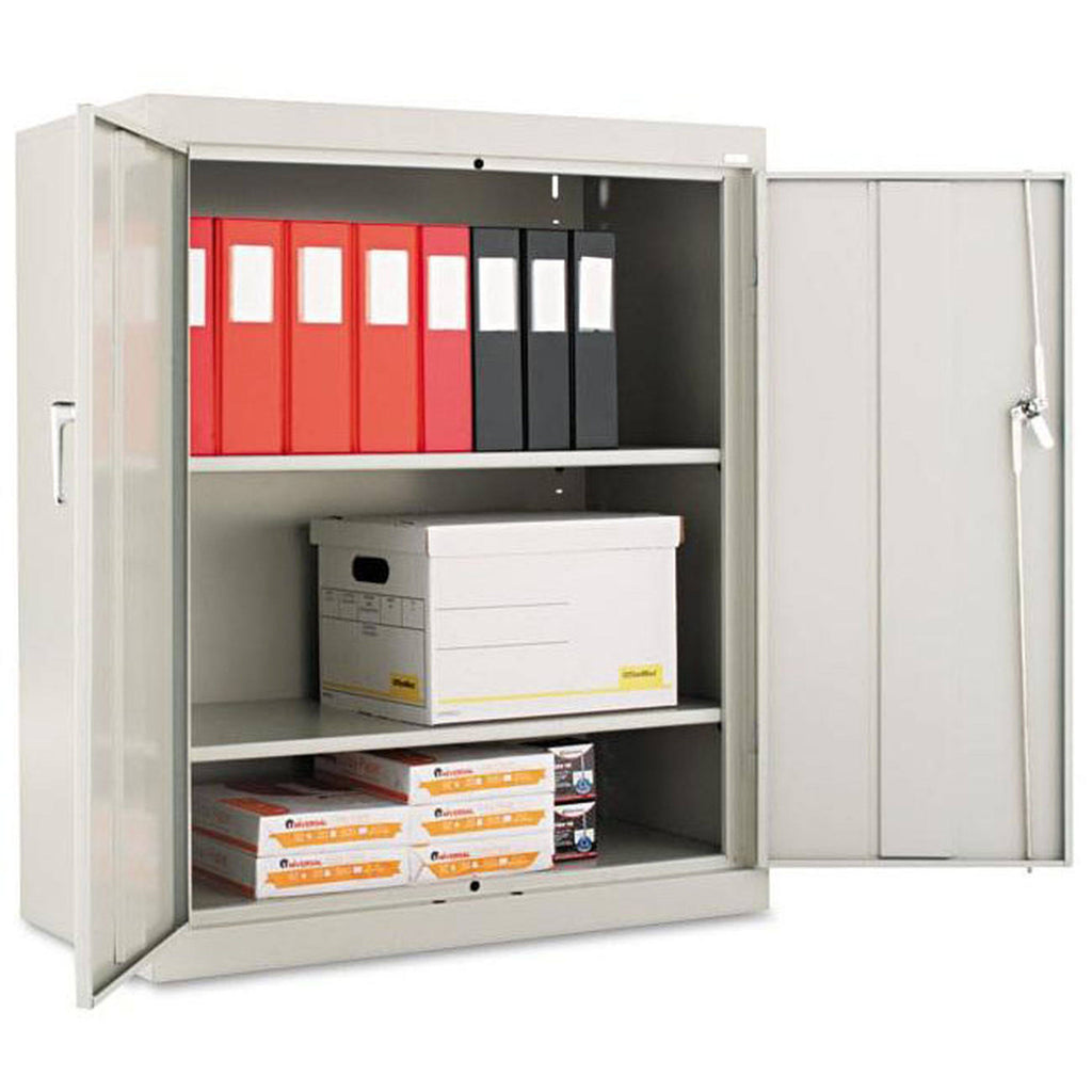 Light Gray 36W x 18d Storage Cabinet with Adjustable Shelves O654