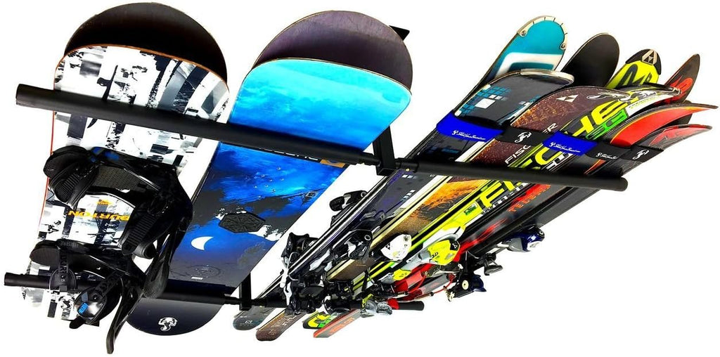 Ski and Snowboard Ceiling Storage Rack, Overhead Hanger Mount, Pack of 2 P8456