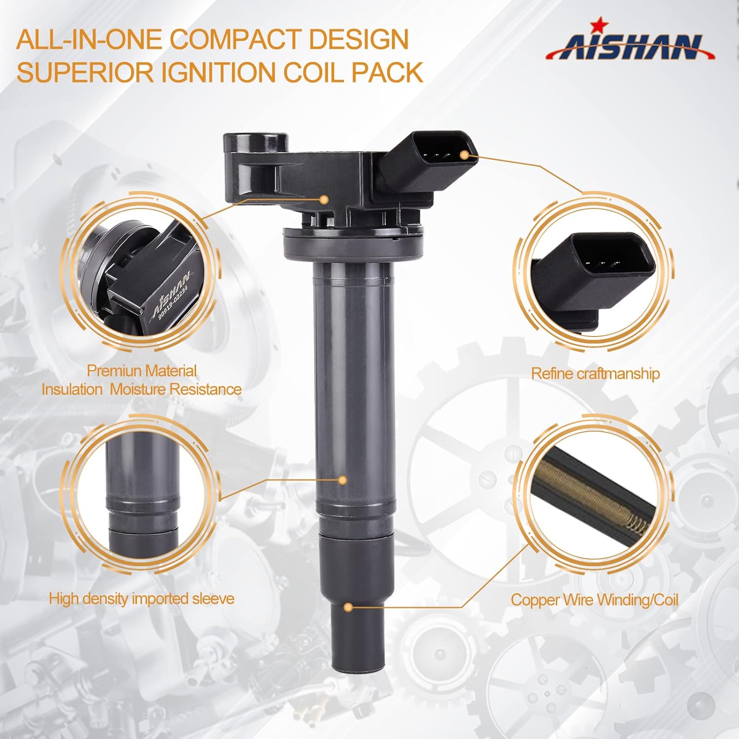 Ignition Coil Pack Compatible with V6 1MZFE Engine V4783