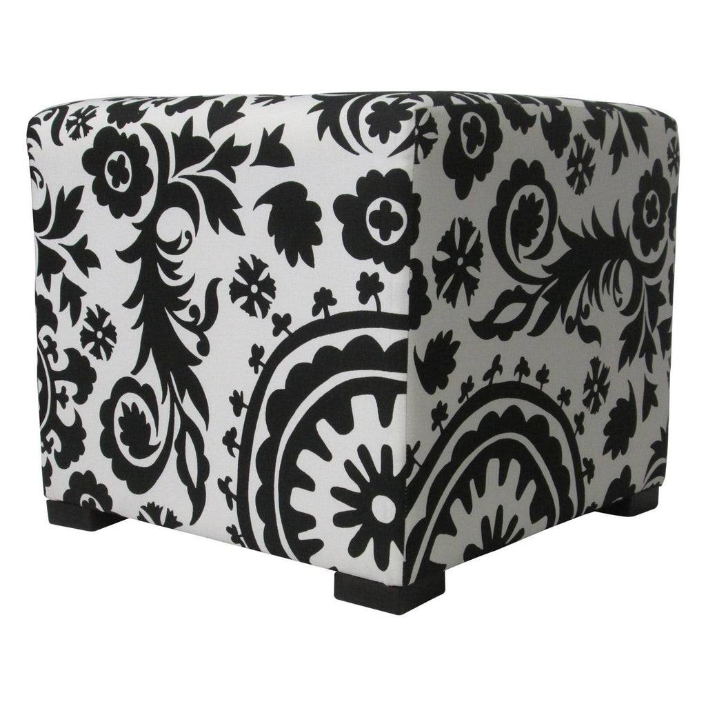 Black Cube Ottoman N9751