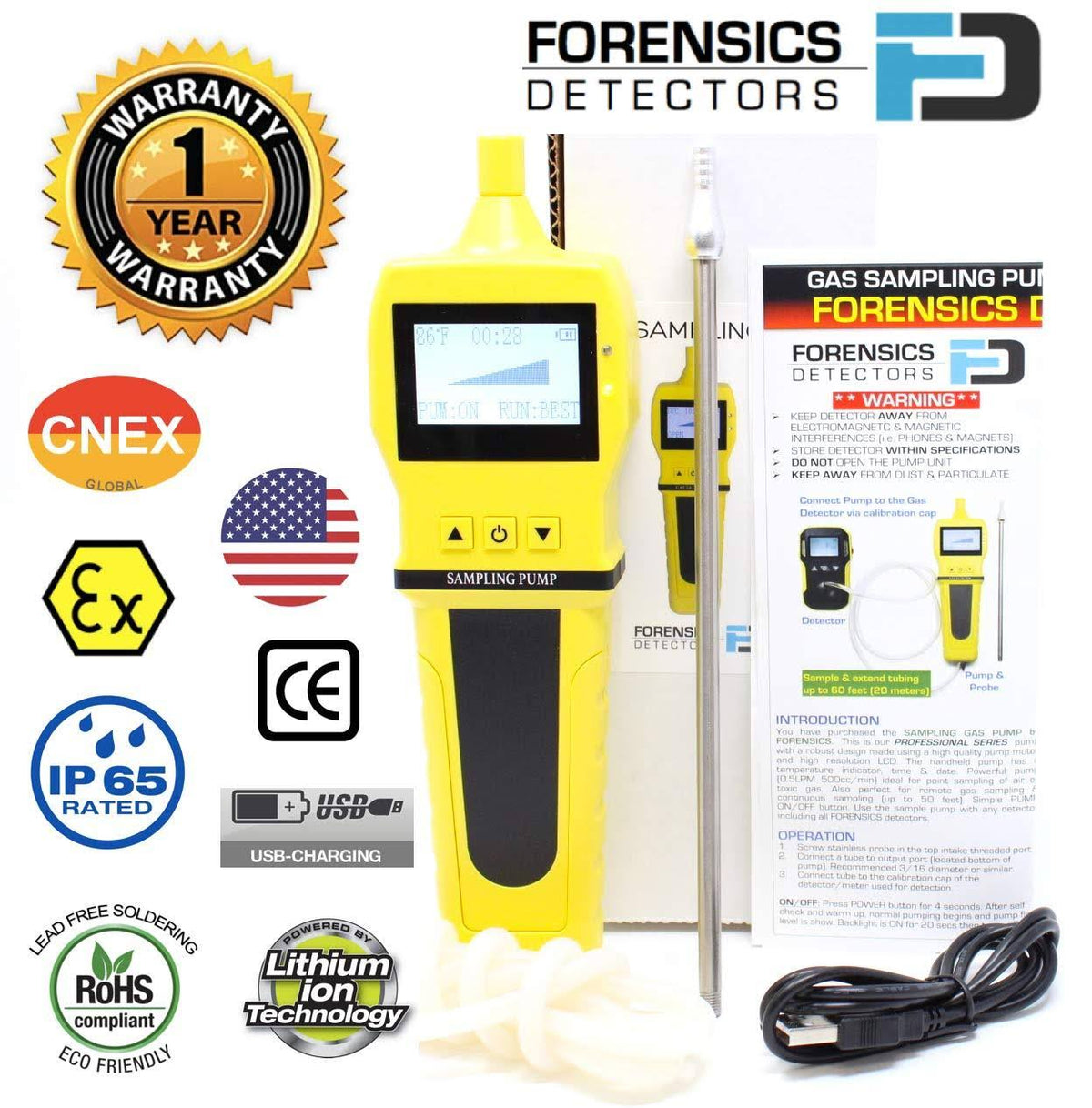 Ozone Detector with Pump Probe P4904