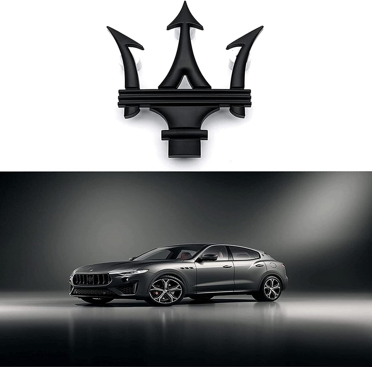 Front Silver Car Grille Emblem Badge Pack of 2 U66417