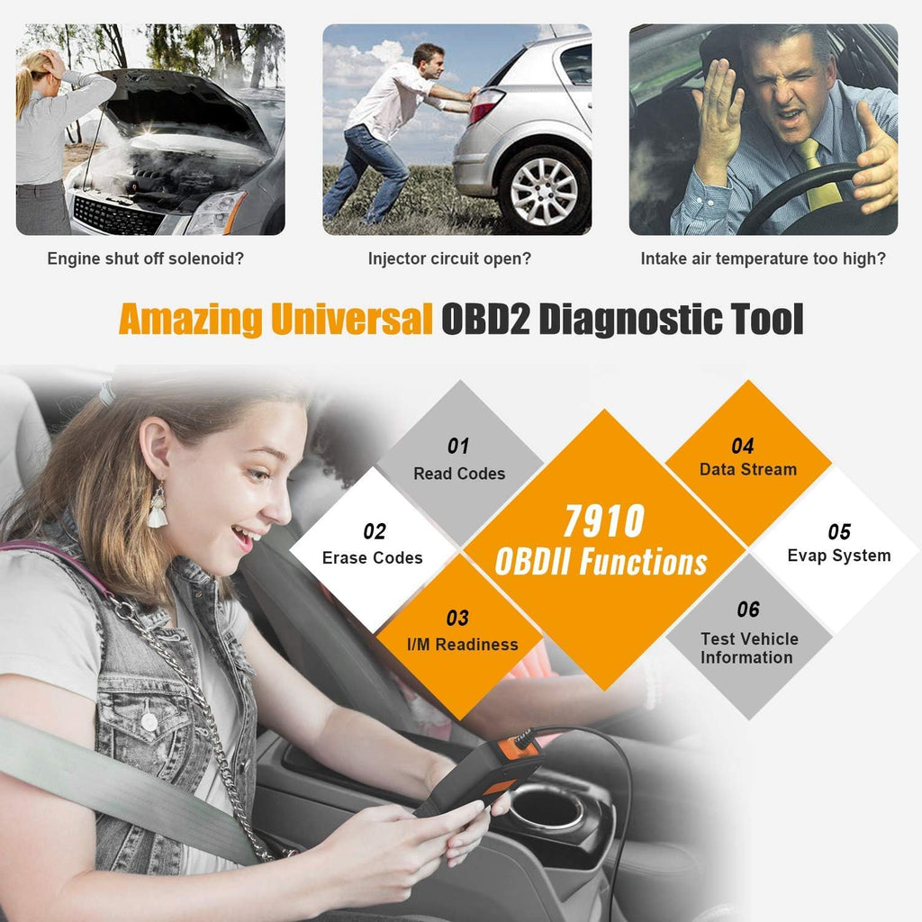 Enhanced 7910 Full-System OBD2 Scanner Auto Fault Code Reader S751