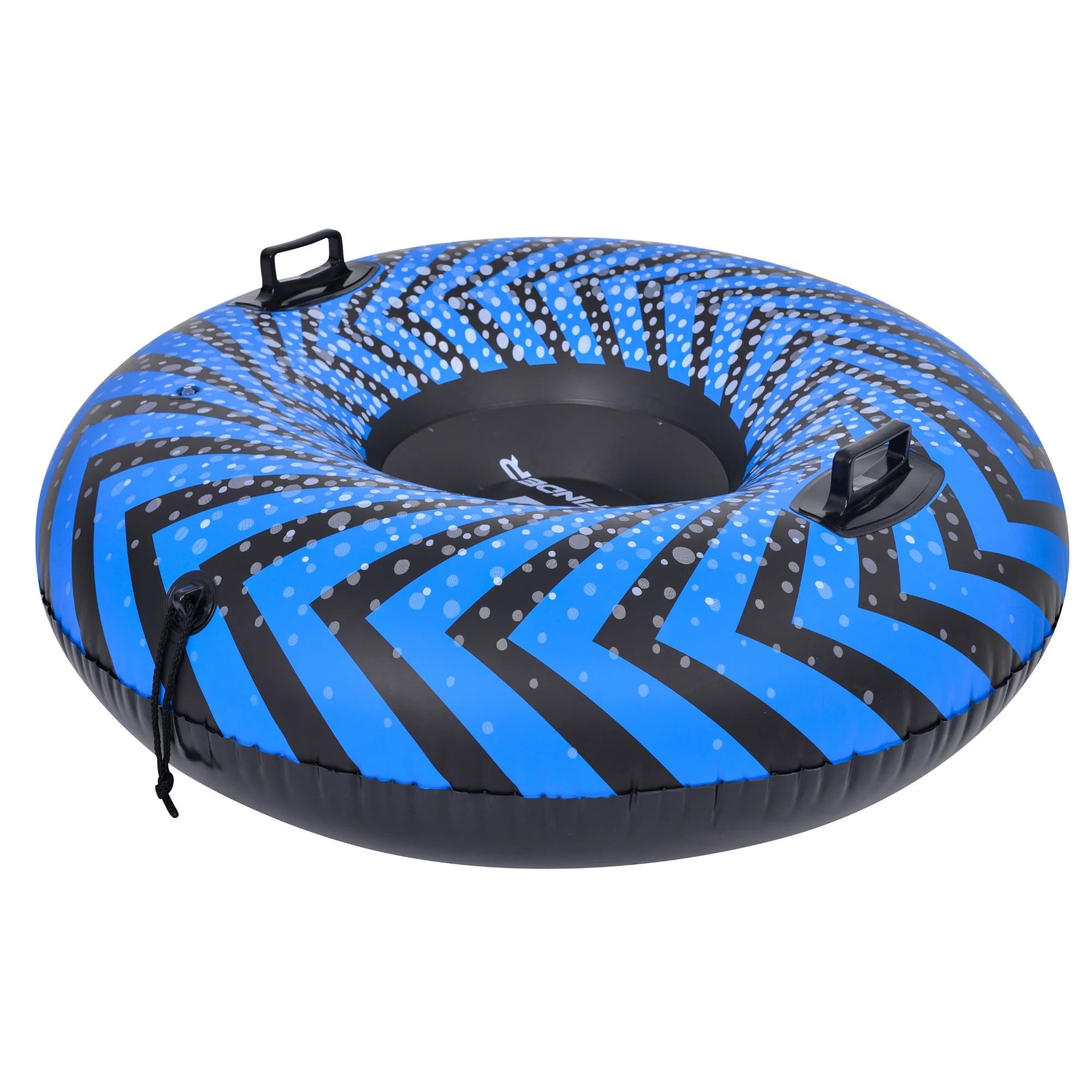 Blue and Black Inflatable Ride-On Pool Float T451794